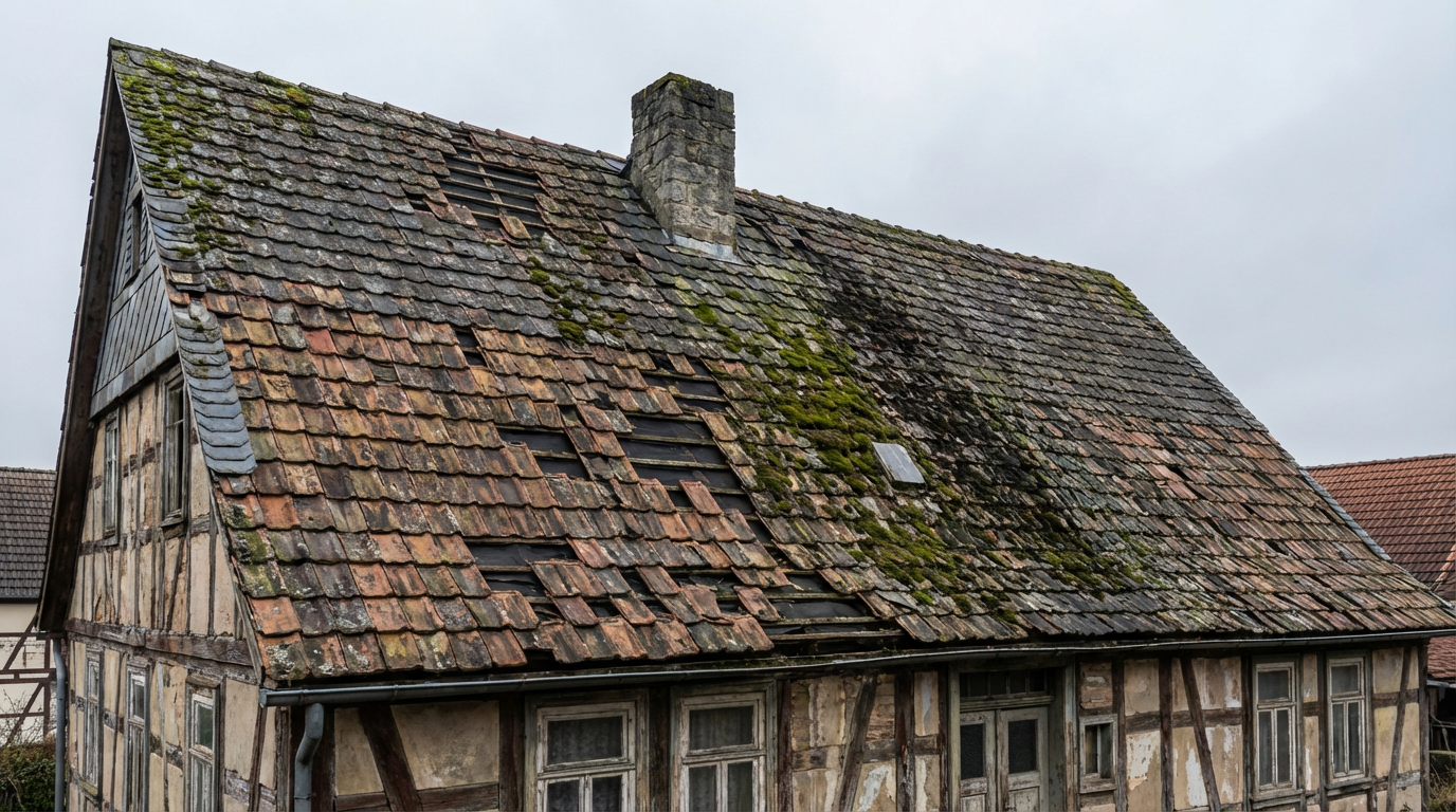 Dach vor der Sanierung